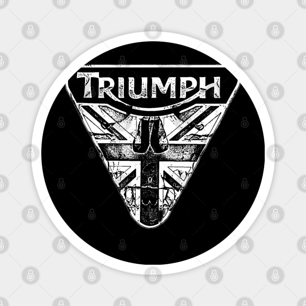 Papa Hash Apparel: Triumphant Skull B & W Magnet by Papa Hash's House of Art